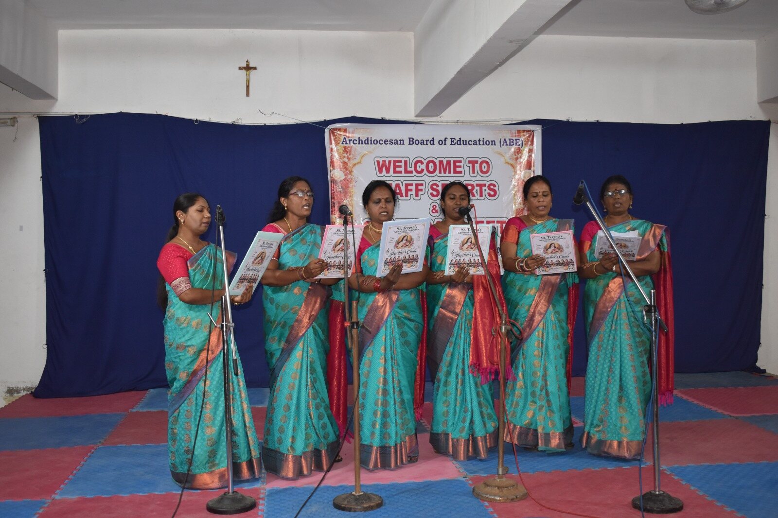 Staff performance on stage