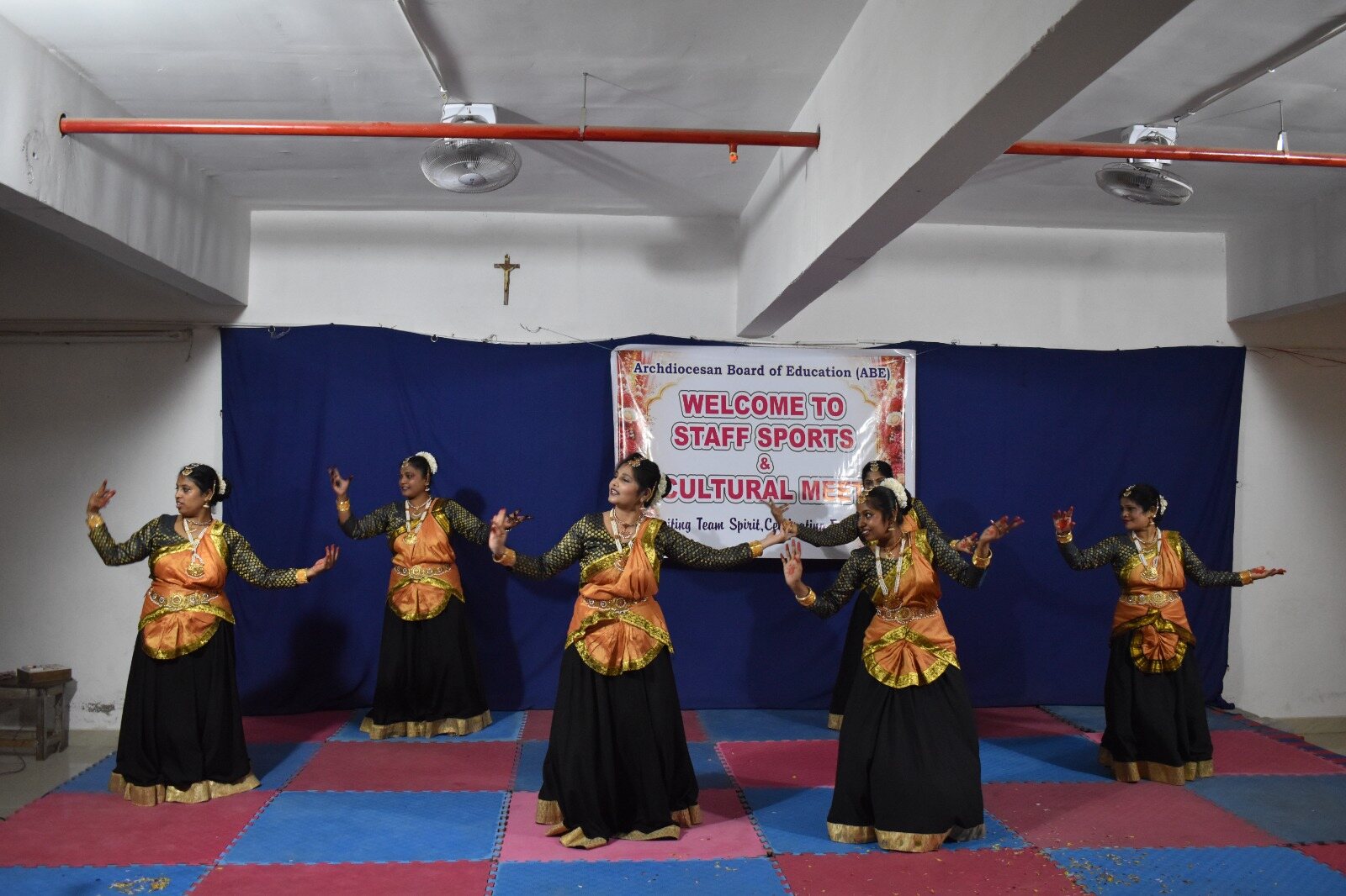 Group dance by ABE staff