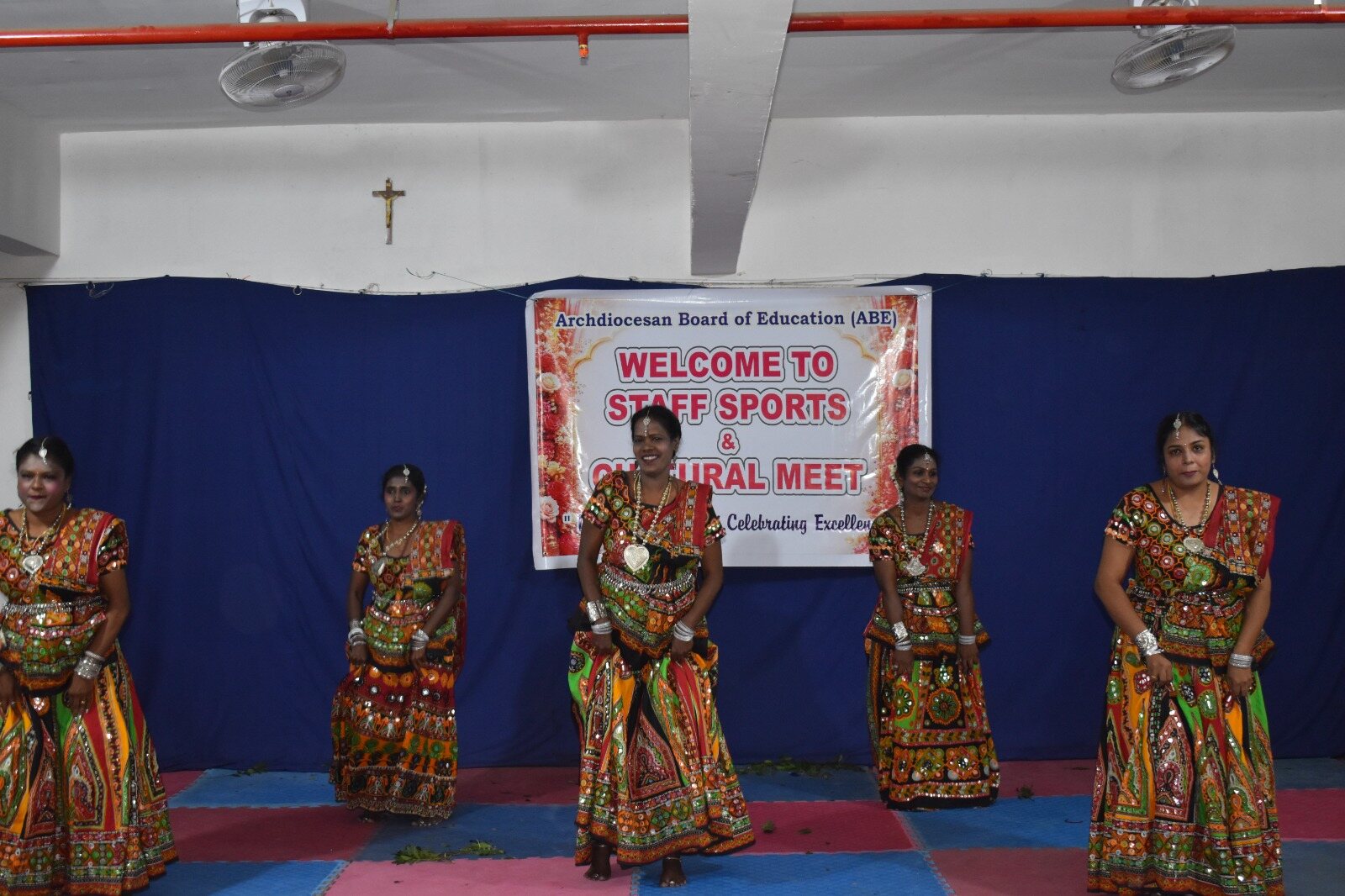 Dance performance by staff members